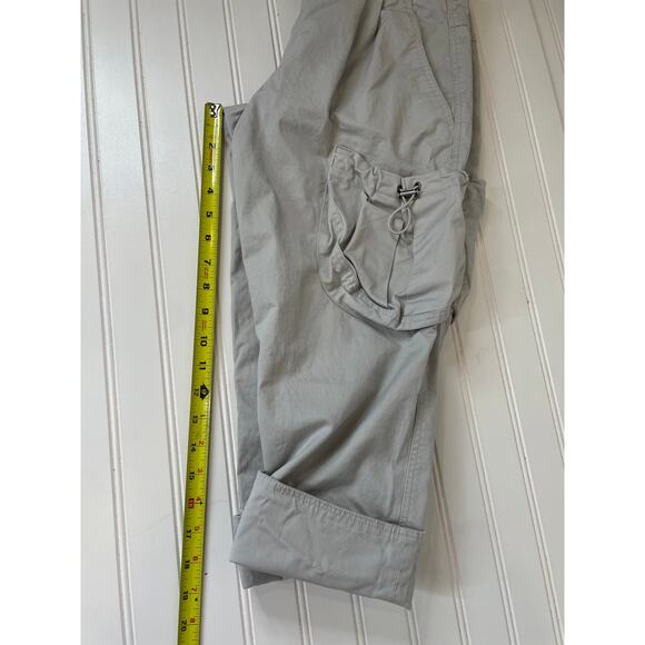 Burberry Cargo Capri Pants Light Gray Cotton Mid Rise Classic Plus Size 28 - Picture 5 of 5